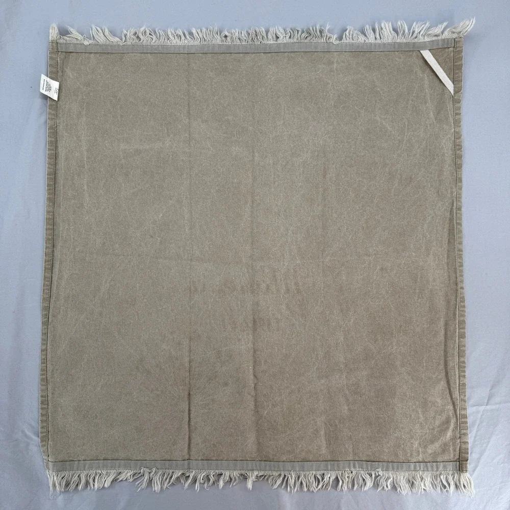 Primitives by Kathy Make A Wish Dandelion Cotton Dish Towel Tan Fringed 28x28